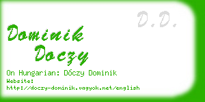 dominik doczy business card