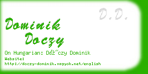 dominik doczy business card